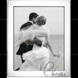 Kate Spade New York Cheers 8x10" Picture Frame, Silver-Plated Metal